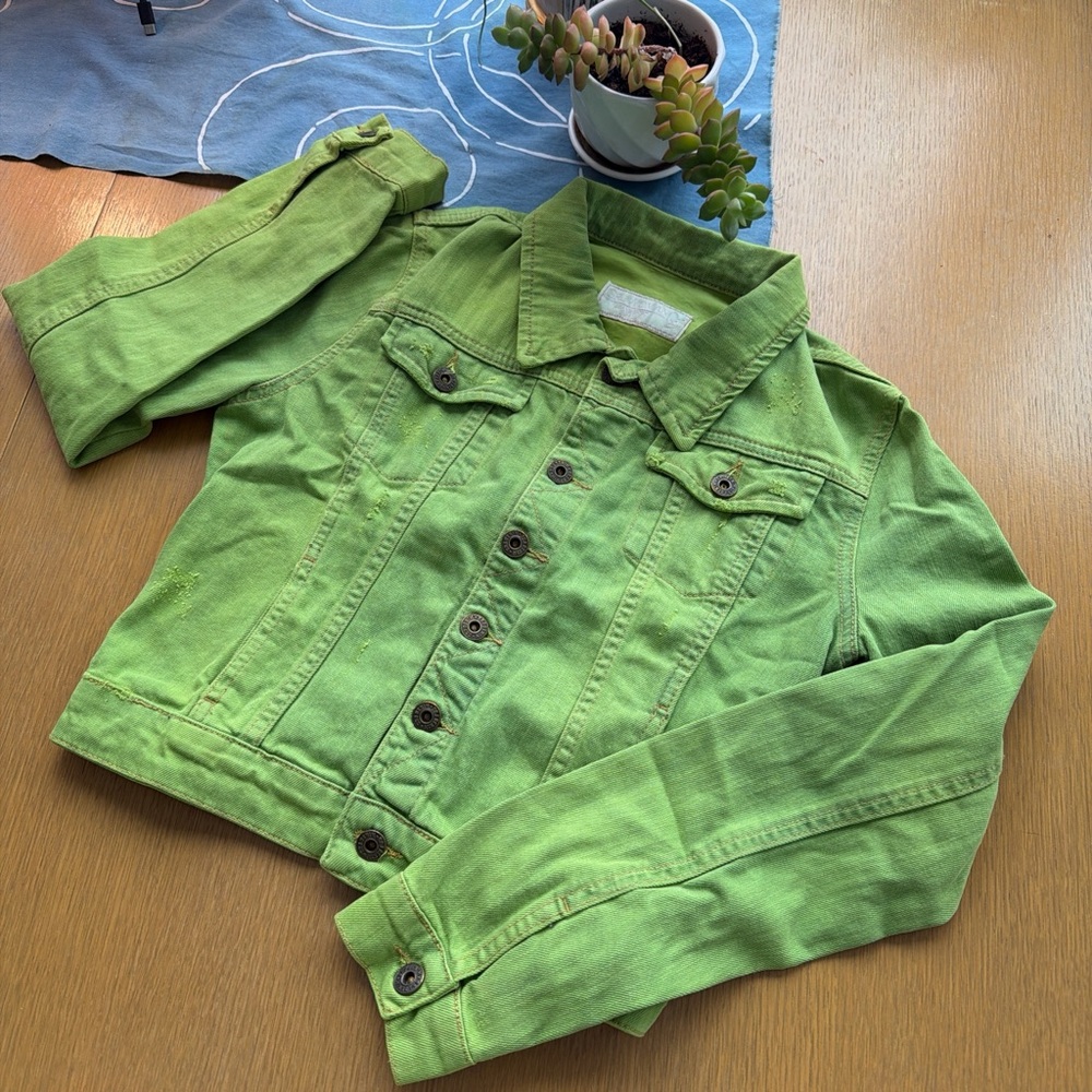Green Womens Denim Jacket